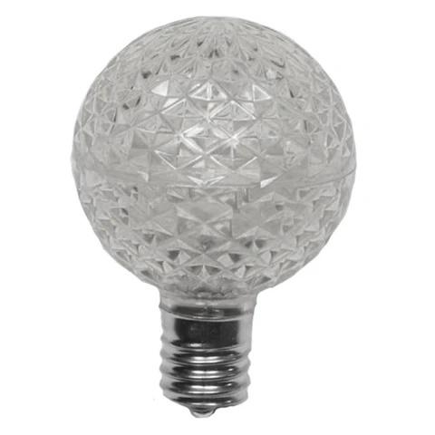 Seasonal Source LED-G50-PW-D Bombilla LED G50 de color blanco puro (caja de 25)