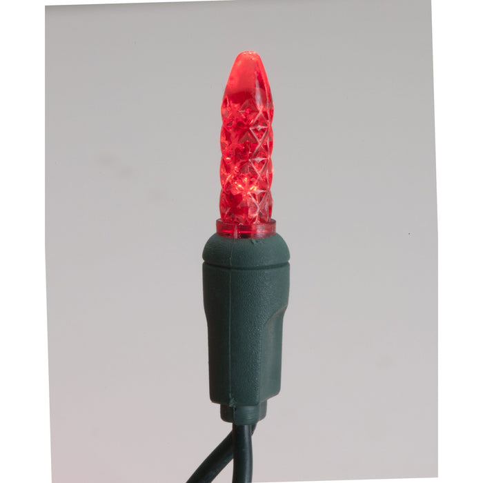 Seasonal Source 41602R-B M5 Red LED Holiday Lights, 4" Spacing
