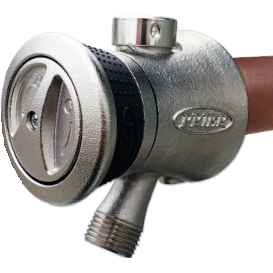 Prier P-118L Hidrante de mezcla fría y caliente de una sola manija de 14", níquel satinado; extremos de cobre liso de 1/2" - P-118L14