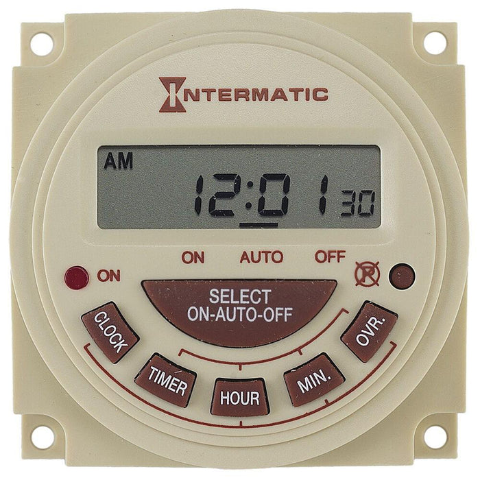 Intermatic PB314E Temporizador electrónico de montaje en panel de 240 V, 24 horas