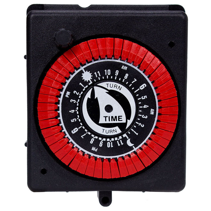 Intermatic - PB914N66 - 24-Hour 208-277V Mechanical Panel Mount Timer with Manual Override, 48 Trippers