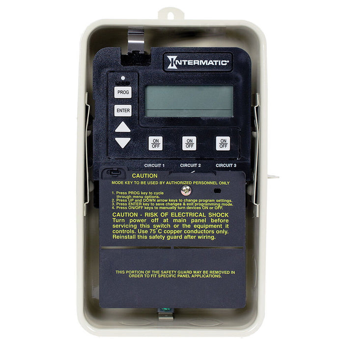Intermatic - PE153F - 24-Hour Electronic Time Control, 3-Circuit, Freeze Protection Probe, Type 3R Metal Enclosure