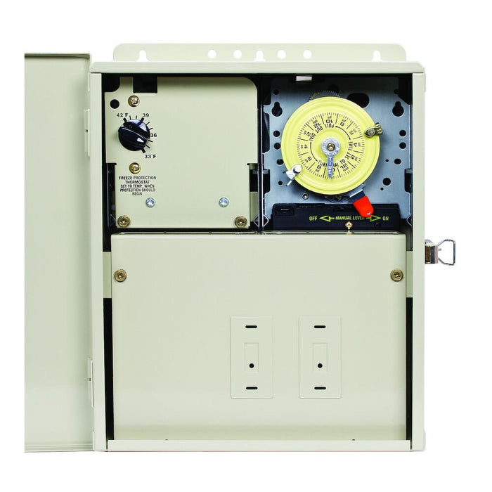 Centro de control de protección contra congelamiento Intermatic PF1112T con temporizador y termostato para aplicaciones de 240 V