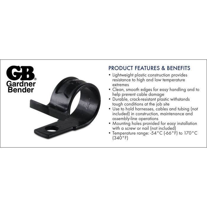 King Innovation - PPC-1550UVB - Plastic Cable Clamps, 1/2”, 12 per pack