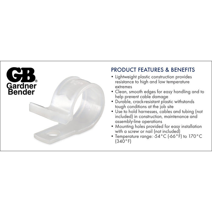King Innovation PPC-1550 - Abrazaderas para cables de plástico, 1/2”, 12 por paquete