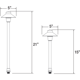 Sistemas de iluminación únicos: serie Elements con vástago de 12 pulgadas Proton® sin lámpara