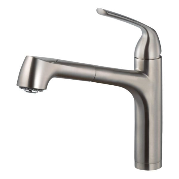 Hamat -  QUPO-2000 BN - Quantum Medium Dual Function Pull Out Kitchen Faucet in Brushed Nickel