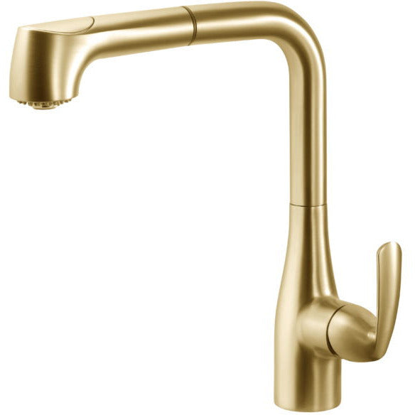 Hamat -  QUPO-2020 BB - Quantum Dual Function Pull Out Kitchen Faucet in Brushed Brass