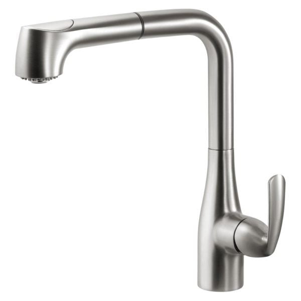Hamat -  QUPO-2020 BN - Quantum Dual Function Pull Out Kitchen Faucet in Brushed Nickel