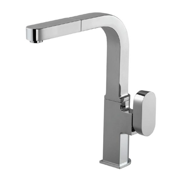 Hamat - REPO-2000 BB - Single Function Pull Out Kitchen Faucet in Brushed Brass