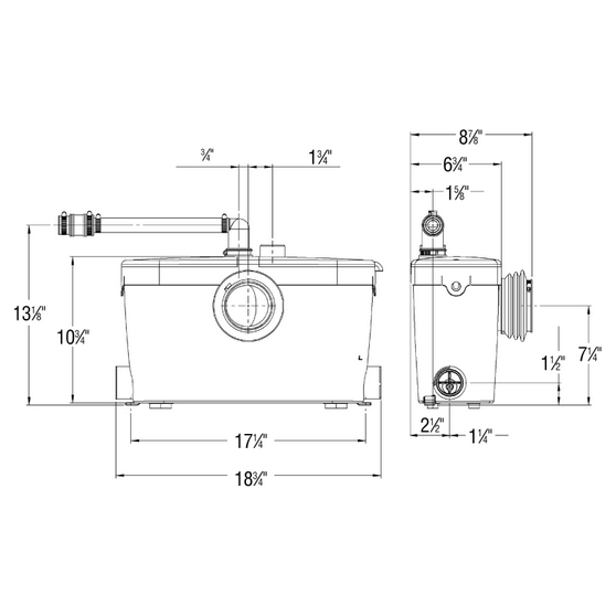 Bomba maceradora Saniflo Saniaccess 3 únicamente. Pieza 082