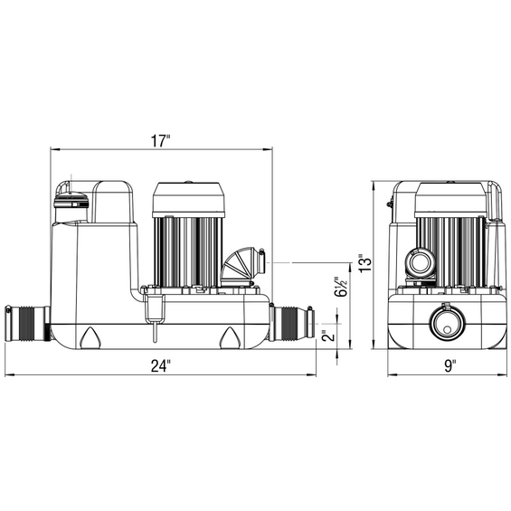 Saniflo - SF-018 - Sanicom 1 Drain Pump. Heavy duty/commercial P/N 018