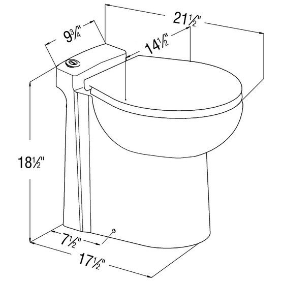 Saniflo Sanicompact Inodoro monobloque de piso con doble descarga y macerador para medios baños. Ref. 023