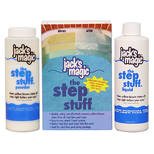 Jack's Magic - JMSTEPSTUFF - The Step Stuff™ - Quickly removes stains off pool steps - Makes steps look new!