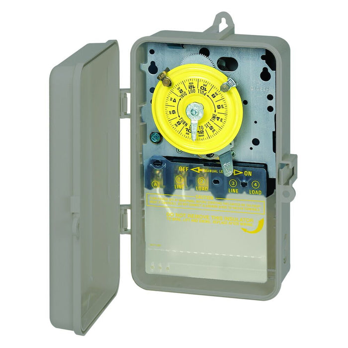 Intermatic - T101P - 24-Hour Mechanical Time Switch, 120 VAC Indoor/Outdoor Plastic Enclosure