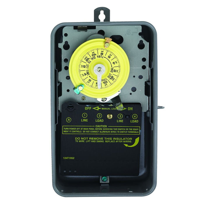 Intermatic - T102R - 24-Hour Mechanical Time Switch, 208-277 VAC, Indoor/Outdoor Metal Enclosure