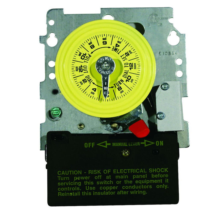 Intermatic T104M201 Interruptor de tiempo mecánico de 24 horas, 208-277 V, solo mecanismo