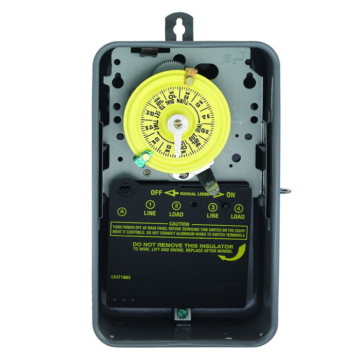 Intermatic - T106R - 24-Hour Mechanical Time Switch, 208-277 VAC, Indoor/Outdoor Metal Enclosure