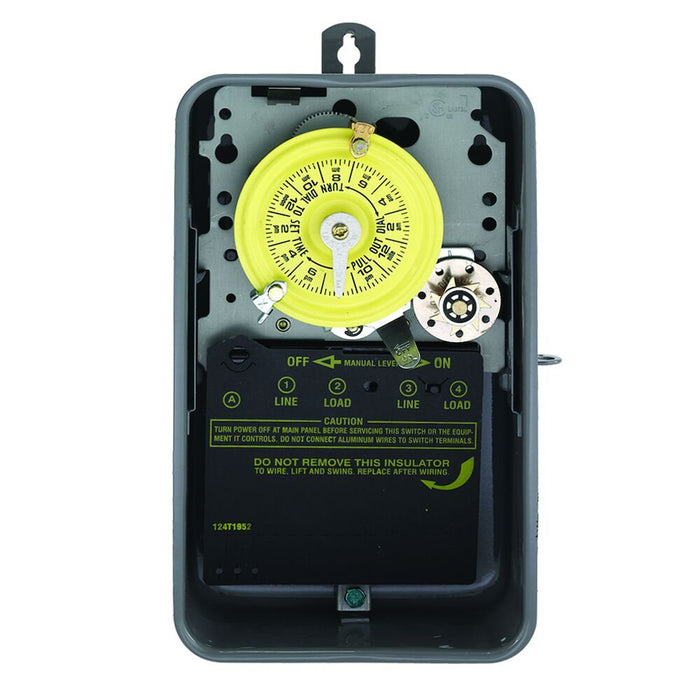 Intermatic - T174R - 24-Hour Mechanical Time Switch with Skip-a-Day, 208-277 VAC, DPST, Outdoor Metal Enclosure
