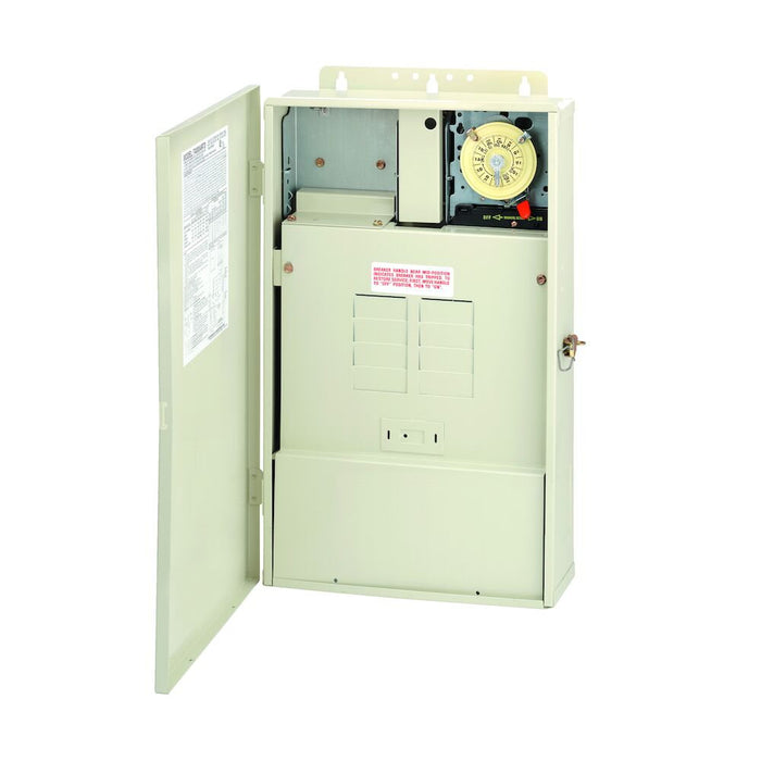 Intermatic - T40004RT3 - 100 A Load Center with 300 W Transformer and T104M Mechanism, 8-Breaker Spaces