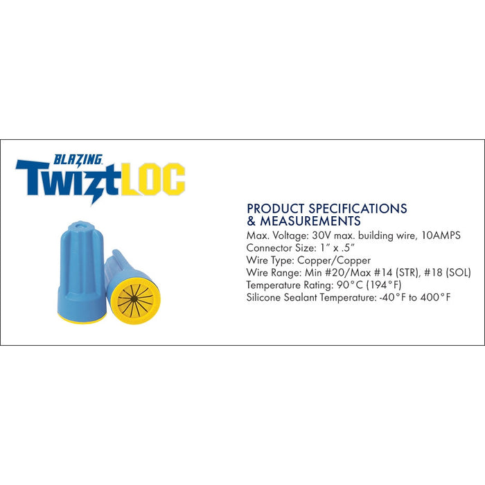 King Innovation - TLC10-25 - Blue/Yellow  Package of 25