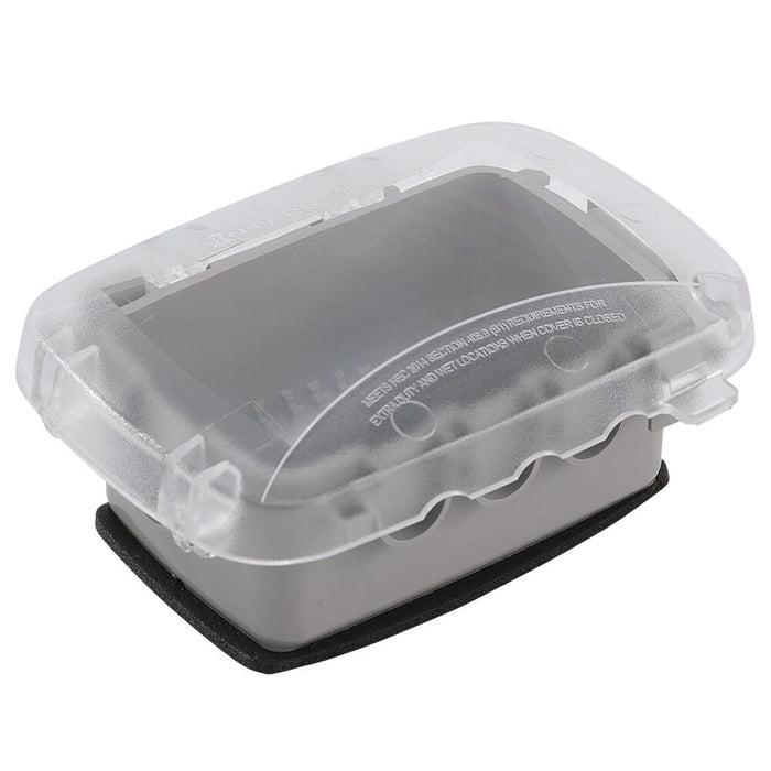 Intermatic WP5000C  Extra-Duty Plastic In-Use Weatherproof Cover, Single-Gang, Vrt/Hrz, 2.25" Clear