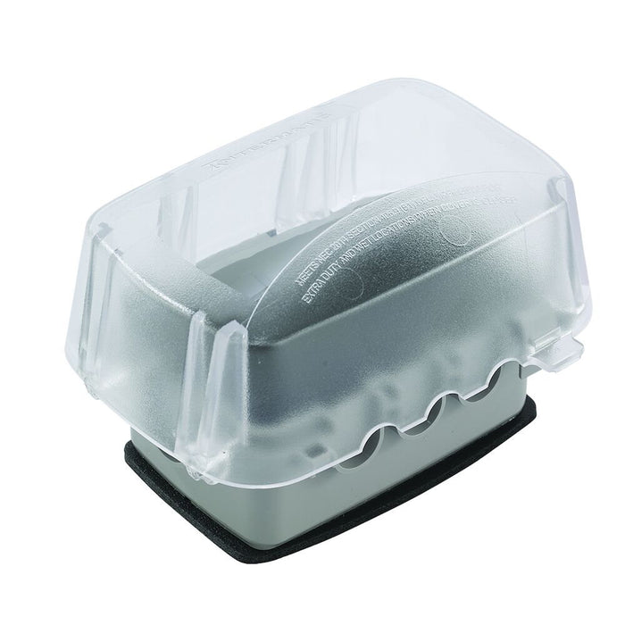 Intermatic - WP5110C - Extra-Duty Plastic In-Use Weatherproof Cover, Single-Gang, Vrt/Hrz, 3.625" Clear