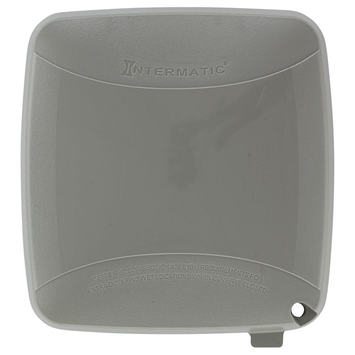 Intermatic - WP5225G - Extra-Duty Plastic In-Use Weatherproof Cover, Double-Gang, Vrt, 2.75" Gray