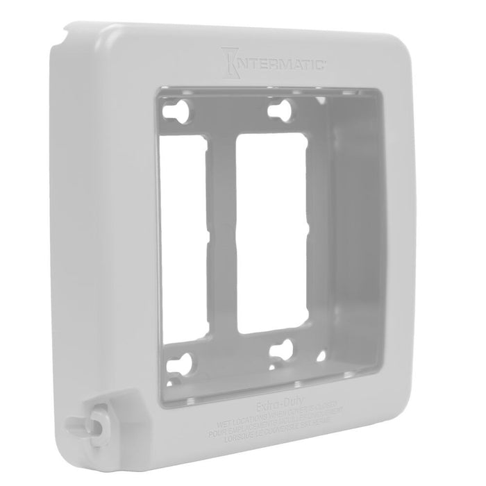 Intermatic - WP7200W - Low-Profile Extra-Duty Plastic In-Use Weatherproof Cover, Double-Gang, Vrt, White