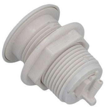 Waterway Plastics 650-3040 Botón de aire de perfil bajo con púa de 90 grados, color blanco 