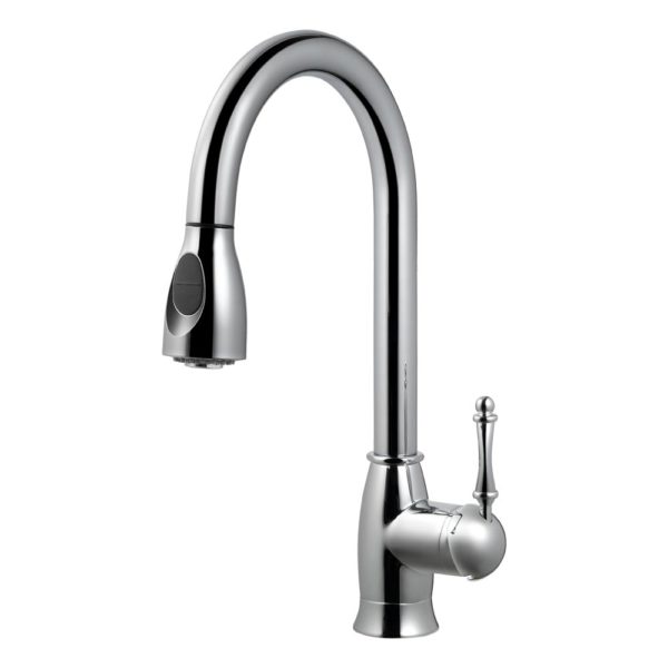 Hamat - ARPD-1000 BB - Dual Function Pull Down Kitchen Faucet in Brushed Brass