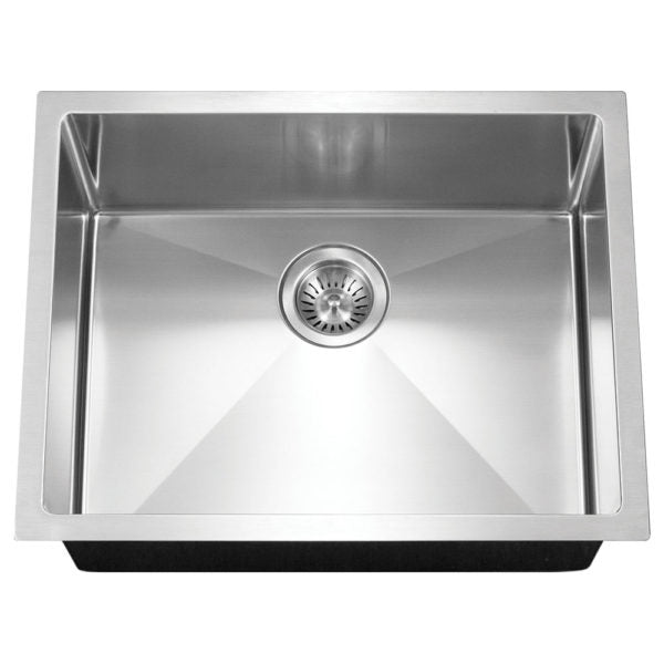 Hamat AXI-2318S Fregadero de cocina de un seno bajo encimera con radio de 10 mm