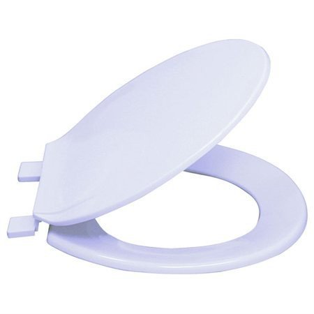 EZ-FLO - 65905 - Wood Toilet Seat (White) — Big Frog Supply