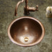 Houzer - Houzer HW-BAB1RS Hammerwerks Series Baby Round Topmount Copper Lavatory Sink, Antique Copper -  - Bathroom Sink - Topmount  - Big Frog Supply - 2