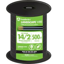 Southwire 500 ft. 14/2 Black Stranded CU Low-Voltage Landscape Lighting Wire