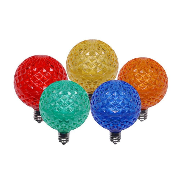 Seasonal Source - 5-Multi (Red, Green, Yellow, Blue, Orange) G40 LED Retrofit Bulb (Box of 25) -  - Holiday Light Bulbs  - Big Frog Supply