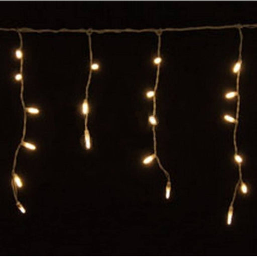 Seasonal Source - 70 Warm White LED Icicle Lights, White Wire -  - Standard Strands  - Big Frog Supply