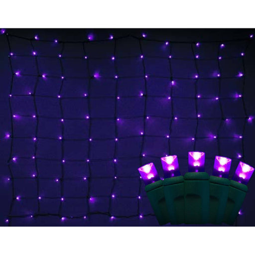 Seasonal Source - LED 4 x 6 ft Purple Net Lighting -  - Standard Strands  - Big Frog Supply