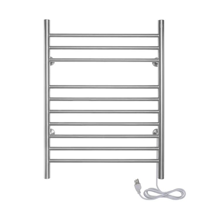 Infinity Towel Warmer, Brushed, Dual Connection, 10 Bars
