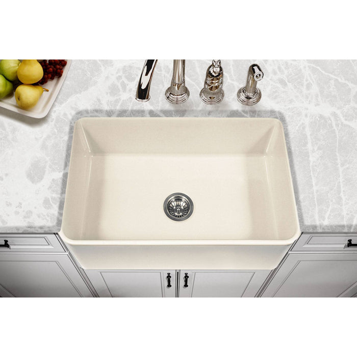Houzer - Houzer PTS-4100 Platus Series 30-Inch Apron-Front Fireclay Single Bowl Kitchen Sink -  - Kitchen Sink - Apron Front  - Big Frog Supply - 2