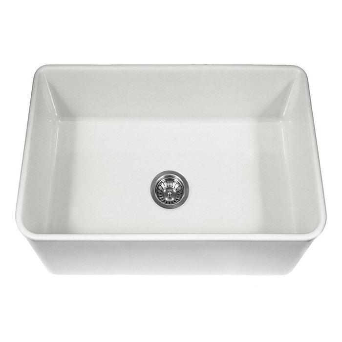 Houzer - Houzer PTS-4100 Platus Series 30-Inch Apron-Front Fireclay Single Bowl Kitchen Sink - White - Kitchen Sink - Apron Front  - Big Frog Supply - 3