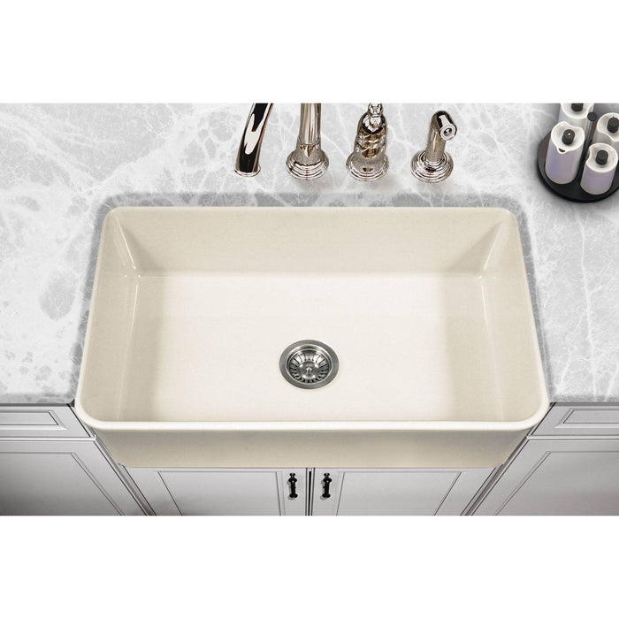 Houzer - Houzer PTS-4300 Platus Series 33-Inch Apron-Front Fireclay Single Bowl Kitchen Sink -  - Kitchen Sink - Apron Front  - Big Frog Supply - 2