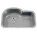 Houzer - Houzer PCH-3700 Porcela Series Porcelain Enamel Steel Undermount Offset Single Bowl Kitchen Sink - Slate - Kitchen Sink - Undermount  - Big Frog Supply - 9