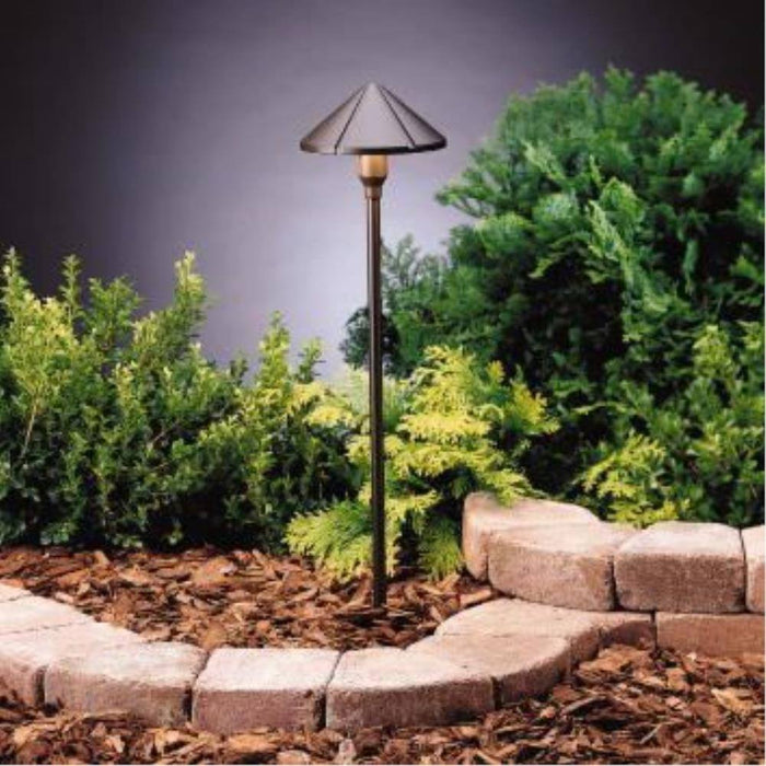 Kichler - LED Center Mount Path Light, Updated LED Lamp Style - Architectural Bronze / Warm White (2700K) - Landscape Lighting  - Big Frog Supply - 1