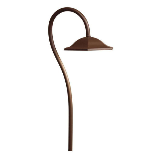 Kichler - LED Shepherd's Crook Path Light, Updated LED Lamp Style - Architectural Bronze / Warm White (2700K) - Landscape Lighting  - Big Frog Supply