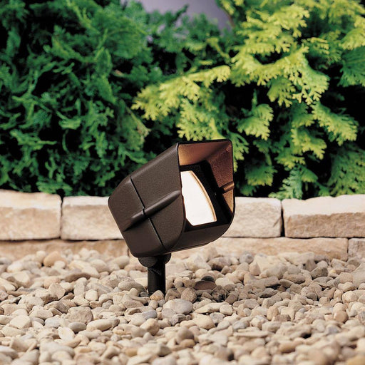 Kichler - Miniature Hooded Adjustable Wide Flood Light -  - Landscape Lighting  - Big Frog Supply