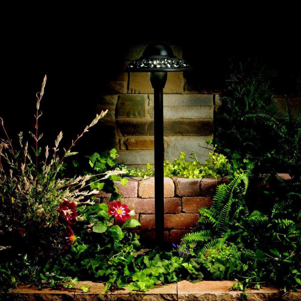 Kichler - 15457AZT -One Light Pierced Scroll Domed Head Path Light ...