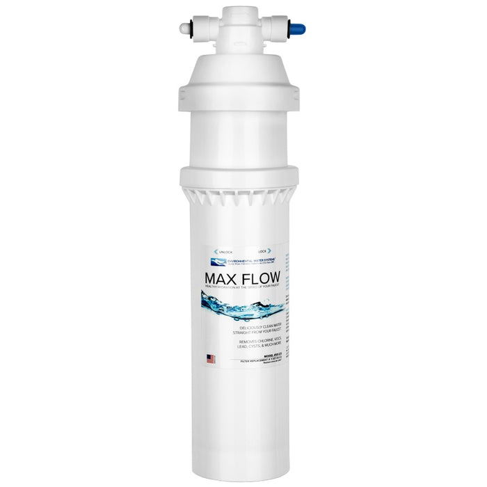 Sistema de filtración de agua potable de una sola etapa de flujo máximo debajo del fregadero (filtración directamente a su grifo)