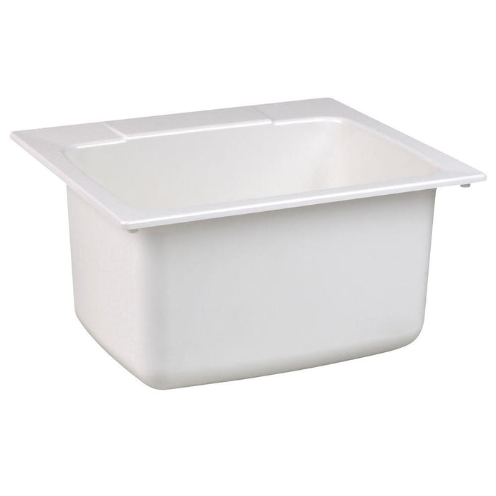 Mustee - 10 - Molded Fiberglass Drop in Utility Sink in White, 22 in. x 25 in. x 13.75 in.