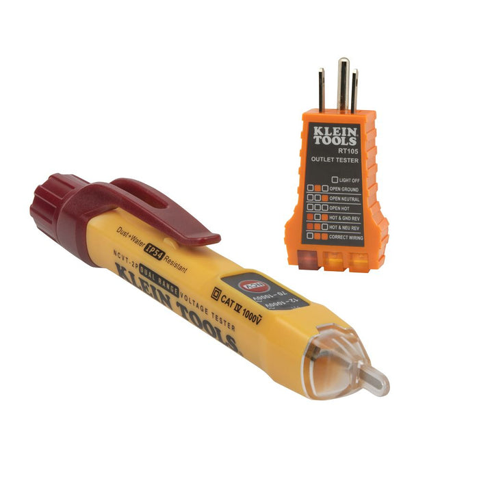 Klein Tools - NCVT2PKIT - Dual Range Non-Contact Voltage Tester with Receptacle Tester